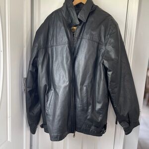 Men's Black Leather Jacket genuine leather